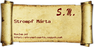 Strompf Márta névjegykártya